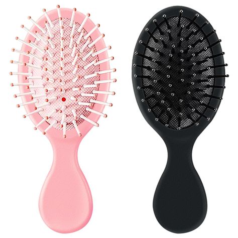 PRICES MAY VARY. Vent: Different from other brushes, these small brushes adopt vented design. There is a small hole among the flat bottom of the brush, conducive to superior air circulation, helping prevent irritation to the scalp. Detangling: The thick curl hair brush could gently loosen knots on wet or dry hair, without pulling or snagging. Glide through tangles with ease, with 45% less breakage and 55% less effort ! Mini: These travel size brushes is compact, portable and lightweight, fitting Mini Hairbrush, Tangle Brush, Mini Hair Brush, Mini Brush, Hair Brush Set, Hair Care Tools, Emergency Bag, Curl Hair, Comb Set