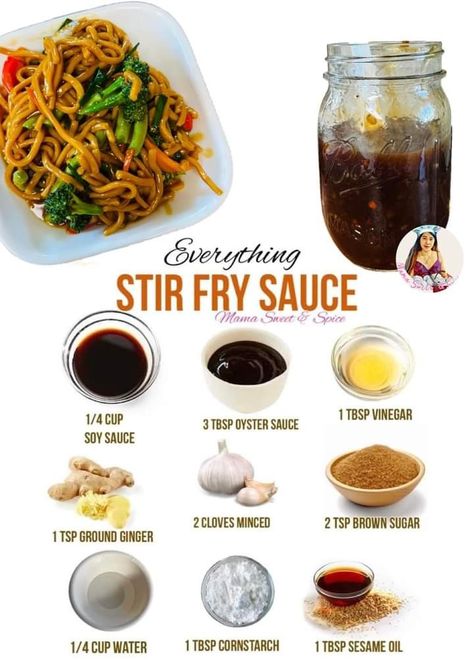 Stir Fry Dinner, Homemade Stir Fry Sauce, Stir Fry Sauce Recipe, Homemade Stir Fry, Asian Stir Fry, Homemade Sauce Recipes, Spice Mix Recipes, Salad Dressing Recipes Homemade, Chinese Cooking Recipes