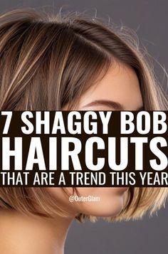 Layers In Short Hair, Medium Shaggy Bob, Short Shaggy Bob Hairstyles, Shag Bob Haircut, Shaggy Bobs, Thick Hair Bob Haircut, Short Shaggy Bob, Shaggy Bob Hairstyles, Shaggy Bob Haircut