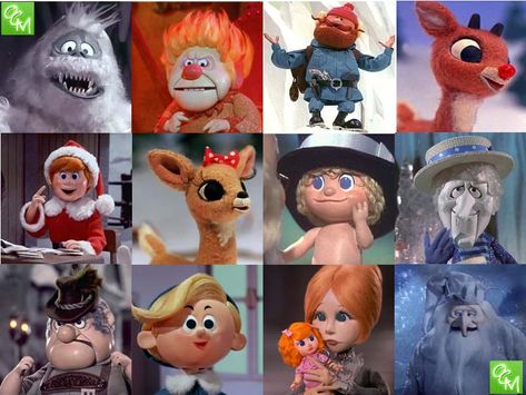 Our Favorite Bass Rankin Christmas Special Characters Rankin And Bass Christmas, Rankin Bass Characters, Iconic Christmas Characters, Rankin Bass Christmas, Reindeer Facts, Stop Animation, Hermey The Elf, Baby New Year, Easter Specials