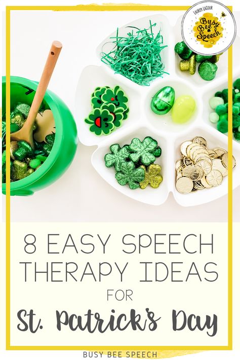 March Speech Therapy Activities, St Patricks Day Cognitive Activities, March Speech Therapy, Easter Speech Therapy Activities, Speech Therapy Free, Spring Speech Therapy Activities, St Patrick Day Language Activities, Early Intervention Activities, St Patrick’s Day Speech Therapy