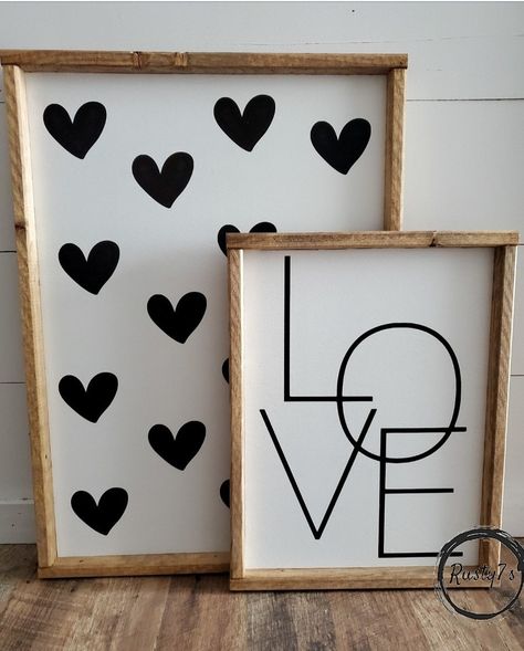 Farmhouse Valentine Decor, Valentine Wood Crafts, Diy Valentine's Day Decorations, Diy Valentine's Day, Valentines Day Decor, Valentines Sign, Diy Valentines Decorations, Valentines Decorations, Valentine Projects