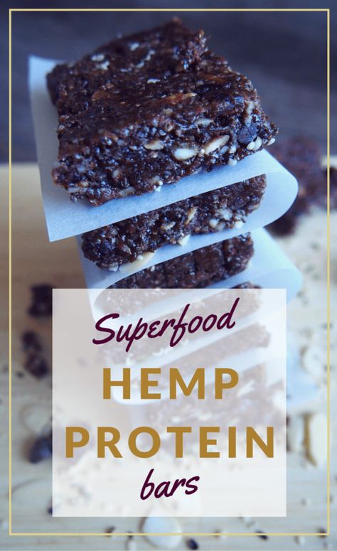 Superfood Hemp Protein Bars Hemp Protein Powder, Healthier Desserts, Hemp Protein, Protein Powder Recipes, Protein Desserts, Snack Bars, Chocolate Protein Powder, Food Heaven, Energy Balls