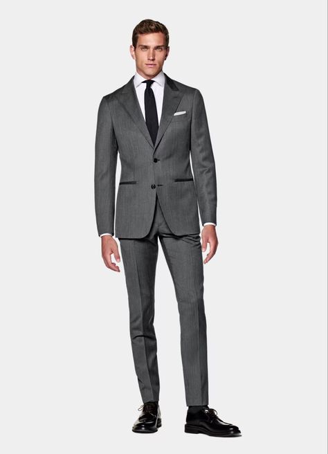 Mens Suit Style, Mens Office Wear, Charcoal Gray Suit, Mens Office, Italian Suit, Formal Suit, Grey Herringbone, Men Formal, Men’s Suits