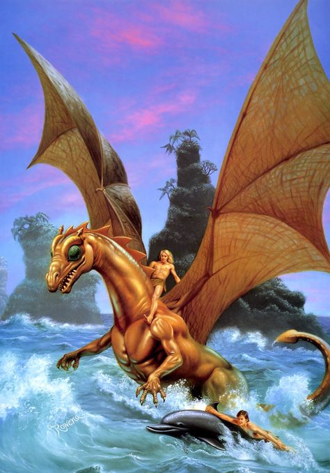 Dragon Riders Of Pern, Dragonriders Of Pern, Michael Whelan, Dragon Riders, Anne Mccaffrey, Science Fiction Series, Scifi Fantasy Art, Spirit Animal Art, Fantasy Worlds