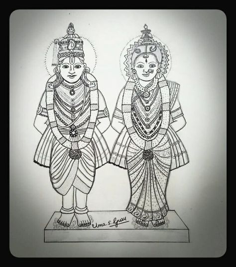 Vittala Panduranga Drawing, Vithal Rukmini Sketch, Vittal Rukmini Drawing, Vitthal Rukmini Drawing Sketch, Pandurang Vitthal Drawing, Vithal Rukmini Painting, Vitthal Drawing, Pandurang Vitthal, Rangoli Sketch