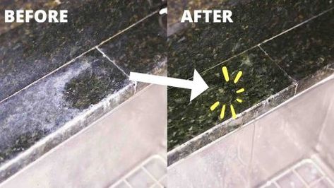 How To Remove Hard Water Stains From Granite Countertops | DIY Joy Projects and Crafts Ideas Remove Water Stains, Countertops Diy, Diy Joy, Hard Water Stain Remover, Rust Removers, Granite Countertop, Hard Water Stains, Diy Countertops, Laminate Countertops