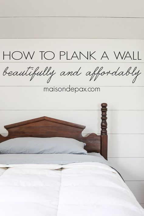 How to Plank a Wall: excellent tutorial on getting that diy shiplap look! Fake Shiplap, How To Plank, Remodel Checklist, Small Basement Remodeling, Diy Shiplap, Plank Walls, Small Remodel, Coastal Living Rooms, Remodel Bathroom