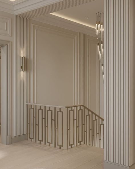 Foyer Paneling Entrance, Stair Panelling, Stairs Wall Design, Stair Paneling, Stairs Design Modern, Tv Room Design, Closet Layout, Home Stairs Design, Classic Interior Design