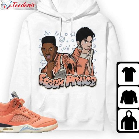 Fresh Prince Graphic Shirt, Unisex Hoodie T-shirt, Jordan 5 DJ Khaled Crimson Bliss Check more at https://teedenis.com/product/fresh-prince-graphic-shirt-unisex-hoodie-t-shirt-jordan-5-dj-khaled-crimson-bliss/ Prince Shirt, Dj Khaled, Jordan 12 Retro, Fresh Prince, Jordan 5, Retro Shirts, Sneakers Outfit, Jordan 1 Retro High, Trending Tshirts