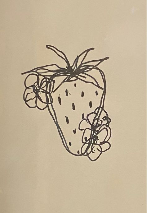 Strawberry Sketch, 2024 Tattoo, Strawberry Drawing, Strawberry Tattoo, Walking Art, Bouquet Tattoo, Line Tattoo, Hand Embroidery Projects, Art Things