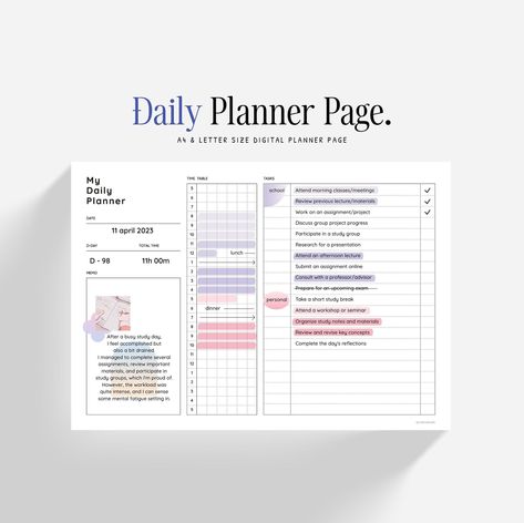 Get organized and stay on track with this 10 minute study planner! This digital and printable planner is undated, so you can use it all year long. It includes a weekly schedule, daily to-do lists, and a study time tracker.

Download your copy today and start studying 10 Minute Study Planner, Study Planner Free, Free Planner Inserts, Daily Planner Digital, Planner Calendar Printables, Weekly Planner Free Printable, Daily Planner Printables Free, Daily Routine Planner, Daily Schedule Planner