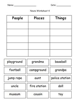 First Grade Grammar/Writing Categorizing Nouns Cut and Paste Worksheet Packet Word Problems Kindergarten, Worksheets For 1st Grade, Free Science Worksheets, Kindergarten Math Addition, Sixth Grade Science, Addition Words, Addition Word Problems, Reading Tutoring, Cut And Paste Worksheets