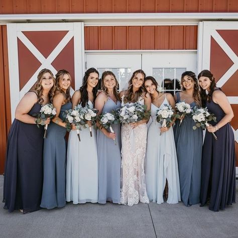 Azazie Twilight Bridesmaid Dresses, Bridesmaid Dress Colors Spring, Mixed Bridesmaid Dresses, Mismatched Bridesmaid Dresses Blue, Mid Year Sale, Something Big Is Coming, Mix Match Bridesmaids, Wedding Parties Colors, Blue Bride