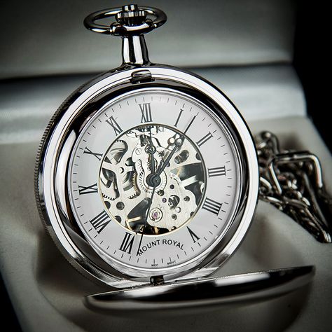 A Gentleman’s Everyday Carry - ELMENS Half Skeleton, Hunters Gold, Skeleton Pocket Watch, Skeleton Movement, Sleek Watch, Luxury Gifts For Men, Mount Royal, Gold Pocket Watch, Timeless Watches