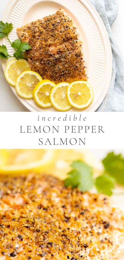 This Lemon Pepper Salmon recipe is absolutely foolproof. In fact, it’s the most delicious and easiest way to add all the goodness that salmon offers into your dinner rotation. With the perfect blend of seasonings and the essence of fresh squeezed lemon, it’s a light and easy dinner your whole family will love! Breaded Salmon, Lemon Pepper Salmon, Dinner Rotation, Julie Blanner, Lemon Salmon, Grill Oven, Squeezed Lemon, Lemon Pepper Seasoning, Salmon Recipe