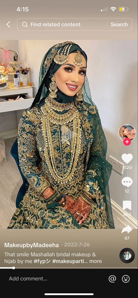 Hijabi Bride Pakistani, Desi Hijabi, Hijabi Bride, Bridal Hijab Styles, Nikah Outfit, Hijabi Brides, Muslimah Wedding Dress, Muslim Brides, Bridal Hijab