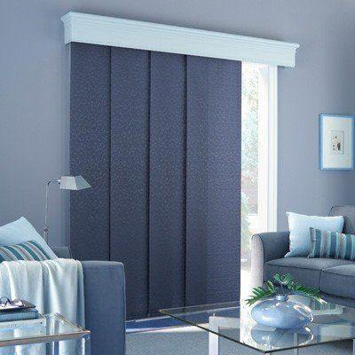 Sliding Panel System - Ideas on Foter Ideas Recamaras, Patio Door Coverings, Patio Door Blinds, Sliding Door Window Treatments, Panel Blinds, Door Window Treatments, Door Coverings, Bedroom Blinds, Sliding Door Blinds