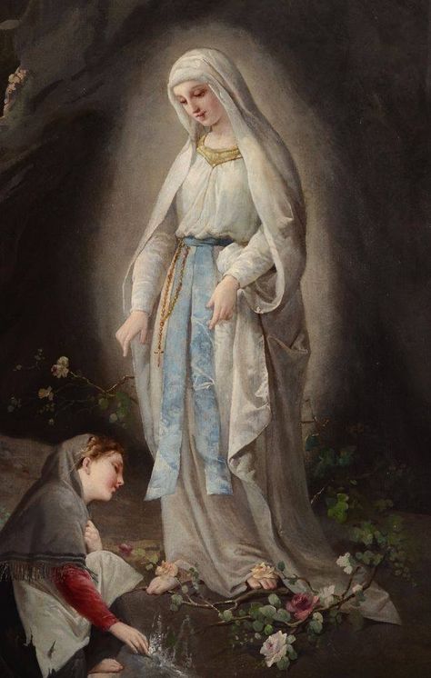 Our Lady Santa Bernadette, Santi Cattolici, Blessed Mary, Images Of Mary, Religious Pictures, Queen Of Heaven, Catholic Images, Art Sacre, Our Lady Of Lourdes