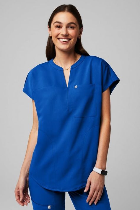 Medium Royal Blue Scrubs, Medical Store, Female Activewear, Blue Scrubs, Buy List, Fine Yarn, Scrub Tops, Range Of Motion, Photo Colour