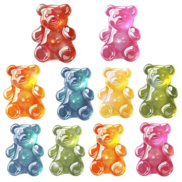 bear,gummy,candy,jelly,cute,cartoon,sweet,gum,food,baby,isolated,kids,white,fruit,green,blue,orange,color,red,pink,colorful,funny,set,fun,yellow,dessert,sugar Gummy Bear Watercolor, Gummy Bears Cartoon, Gummy Art, Gummy Bear Art, Gummy Jelly, Candy Png, Jelly Bear, Gummy Bear Candy, Candy Cone