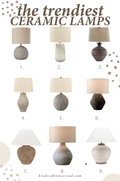 Affordable Table Lamps, Ceramic Lamps, Table Lamps Living Room, Large Table Lamps, Table Lamps For Bedroom, Room Lamp, Ceramic Lamp, Pottery Designs, Modern Table Lamp