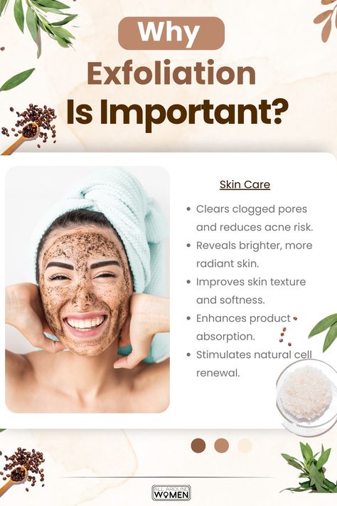 Why Exfoliation Is Important?, skin care Salon Content, Skincare Step, Morning Skincare, Morning Skin Care Routine, Skin Care Steps, Improve Skin Texture, Clogged Pores, Flawless Skin, Radiant Skin