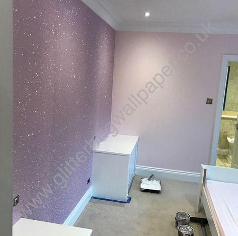 #glitter #glitterbugwallpaper #sparkle #glitterwallpaper #interiordesign #interior Glitter Wallpaper Bedroom, Glitter Bedroom, Glitter Room, Girls Room Paint, Wallpaper Glitter, Girls Room Wallpaper, Glitter Wall, Girl Bedroom Designs, Glitter Wallpaper