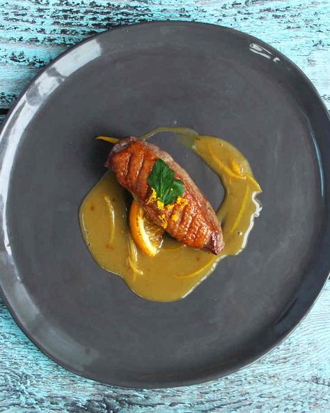 Duck Orange, Duck Food, Duck Breast Recipe, Orange Recipe, Seared Duck, Duck Recipe, Orange Things, Gourmet Food Plating, Plating Ideas