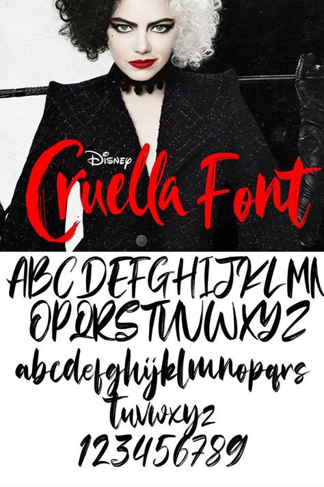 is typeface looks like a free hand-drawn font therefore these fonts give personal touch to the designs.Abullah’ is a similar font to Cruella movie font. Cruella Movie, Movie Font, Disney Font, Modern Script Font, Aesthetic Fonts, Cursive Fonts, Font Free, Animal Sketches, Free Fonts Download