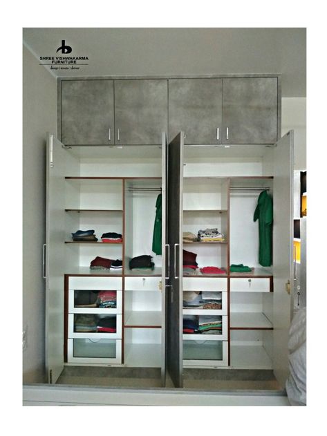 Walldrobe Inside Design, Room Almari Design With Bed, Cupboard Shelf Ideas Bedroom, Cubbords Design Inside, Granite Wardrobe Design Bedroom, Wardrobe Shelf Design Bedroom, Kids Wardrobe Internal Design, Kabat Furniture Design Bedroom, Wardrobe Inside Design Storage Indian