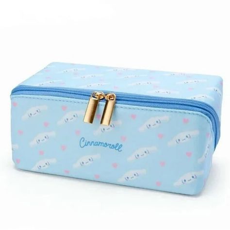 New With Tags! Brand: Sanrio Anime Cinnamoroll Pencil Case Cosmetic Bag Cuboid Inside Zip Compartment Folds Flat Multiple Available See Pictures For Measurements Sanrio Bags, Sanrio Bag, Pencil Case, Cosmetic Bag, Blue White, Bag Lady, Pencil, Blue And White, Tags