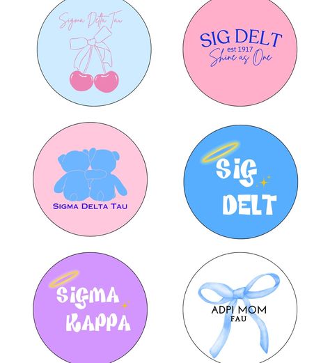 Rep your org💖💖 -customizable #smallbusiness #fau #college #pins #buttons #sorority #gameday #floridaatlantic #custommerch #custom #explore #parentswknd #explorepage College Button Pins, Sorority Buttons, Pr Ideas, Sigma Delta Tau, Button Pins, Sorority, Marketing, Pins