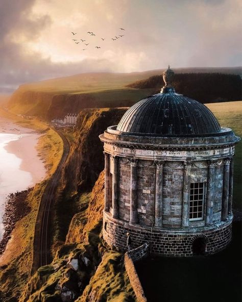 Mussenden Temple, Derry Ireland, Country Houses, Countries Around The World, Northern Ireland, Country House, United Kingdom, Temple, Around The Worlds