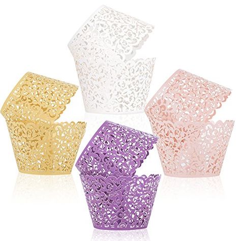 ELENKER 100pcs 4 Colors Cupcake Wrapper Lace Laser Cut Fi... https://www.amazon.ca/dp/B075TWYLZY/ref=cm_sw_r_pi_dp_U_x_RrLrCb1MNYY8D Macaron Packaging, Cupcake Wraps, Cupcake Wrapper, Cupcake Holder, Cupcake Tower, Cupcake Wrappers, Baking Cups, Fondant Cakes, Decorating Tools