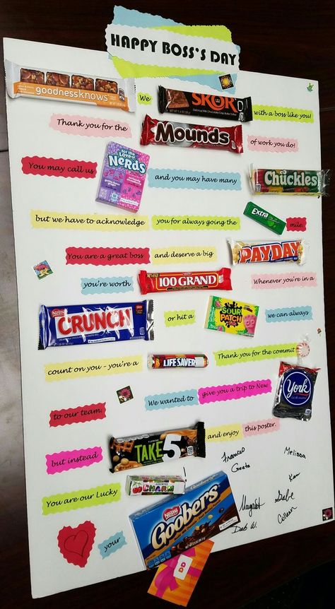 Boss Day Candy Bar Poster, Boss's Day Candy Poster, Boss Candy Bar Poster, Boss Day Candy Poster, Bosses Day Candy Poster, National Bosses Day Ideas, Birthday Locker, Bosses Day Gift Ideas Offices, Candy Poster Board