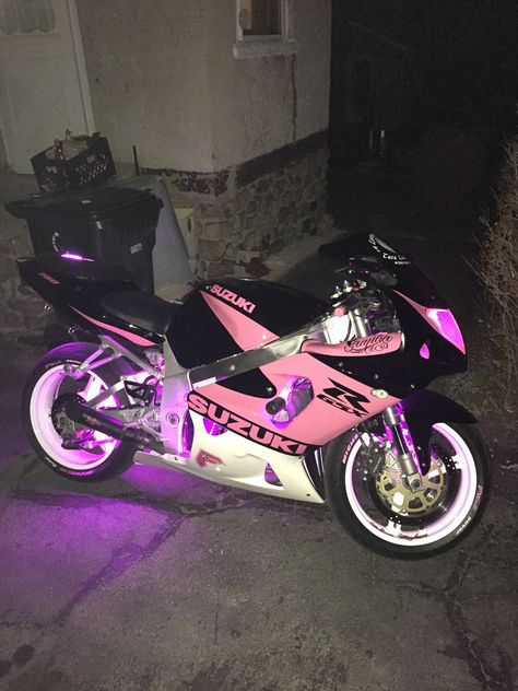 Gsxr 750, Black Motorcycle, Pink And Black, Building, Purple, Pink, Black