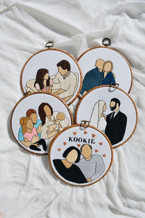 Embroidery For Grandparents, Embroidery Family, Modern Embroidery, Family Portraits, Fiber Art, Original Designs, Embroidery, Pure Products, Instagram Photos