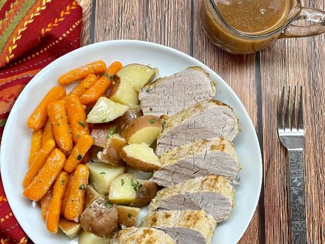 Pork Tenderloin Instant Pot, Tenderloin Instant Pot, Pork Tenderloin And Potatoes, Pork Tenderloin With Potatoes, Instant Pot Pork Tenderloin, Pork Tenderloin Medallions, Mustard Pork Tenderloin, Pork Gravy, Gravy Packet