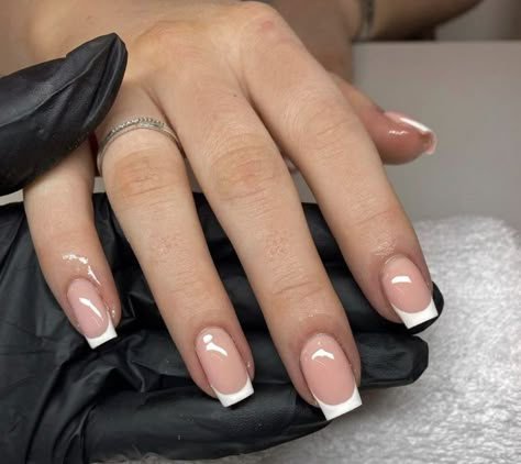 Easy Summer Nails, Ring Finger Nails, Ballet Nails, Nagel Tips, French Tip Acrylic Nails, Work Nails, Short Square Acrylic Nails, Nail Styles, Popular Nails