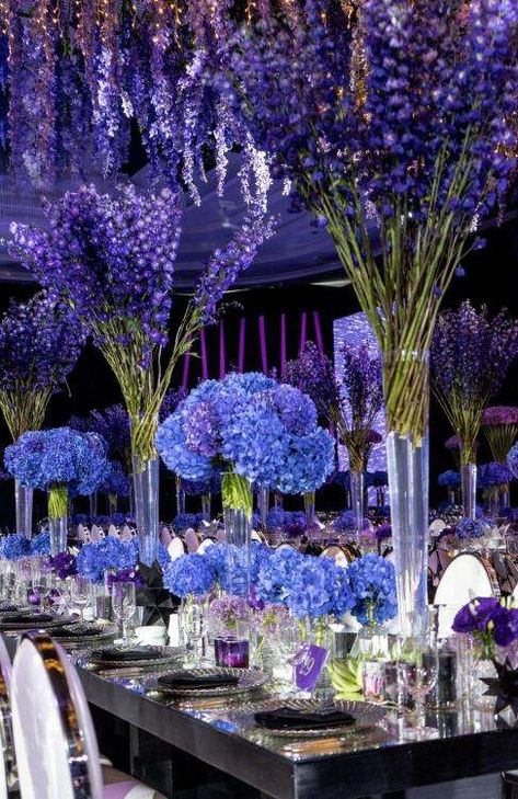 Blue and Purple Wedding 1 Purple And Blue Wedding Theme, Lavender And Blue Wedding, Stars Wedding Theme, Blue And Purple Wedding, Lilac Wedding Themes, Royalty Theme, Wedding Color Palette Ideas, Star Themed Wedding, Blue Purple Wedding