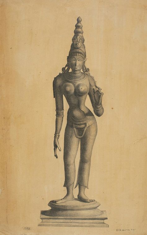 Indian Statue Drawing, Indian Sculpture Drawing, Historical Sculptures, Ancient Indian Art, Ancient Drawings, Ancient Indian Architecture, Goddess Sculpture, Hindu Statues, Ancient Paintings