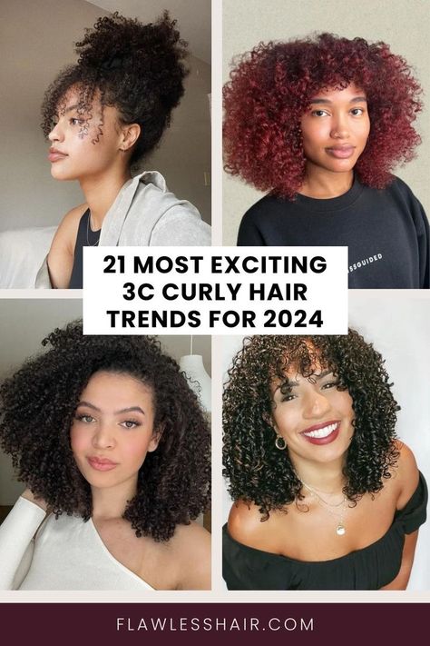 3C Curly Hair Trends Piecey Bangs, Black Bobs, Natural Hair Bangs, 3c Curls, Lola Hair, Professor Style, Pineapple Hairstyle, Long Layered Curly Hair, 3c Curly Hair