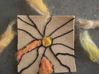 kaystir: Flat Needle felting tutorial Painting Weird, Needle Felting Ideas, 2d Felting, Felting Pictures, Uv Painting, Felting Inspiration, Felting Tutorial, Needle Felting Tutorial, Felted Art