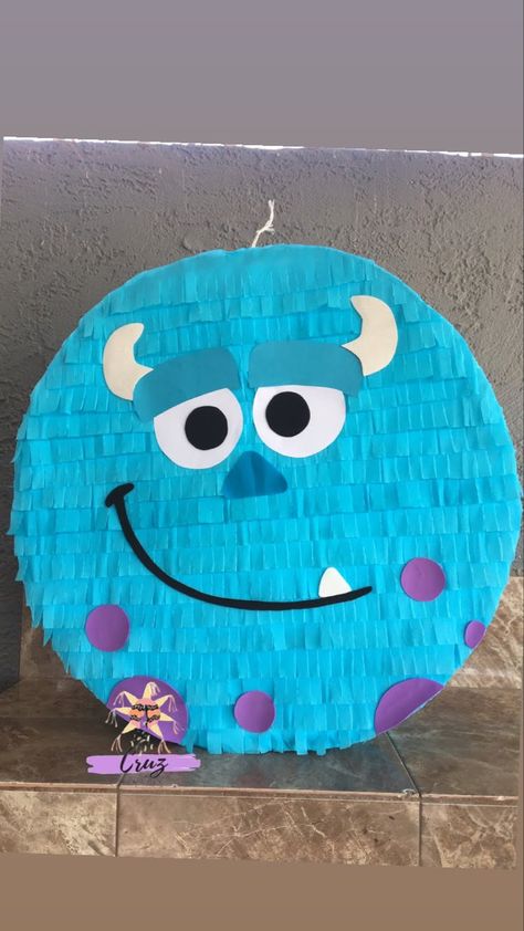 Monster Inc Pinata, Monster Inc Birthday Party Ideas, Piñata Monster Inc, Boo Monsters Inc Party Ideas, Monsters Inc Birthday Party Ideas, Monster University Cakes, Monster Pinata, Mermaid Pinata, Monster Inc Cakes