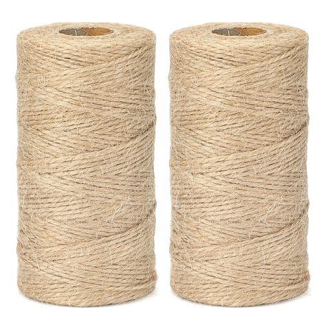 PRICES MAY VARY. 【Natural Materials】Our Jute Twine use 100% natural jute, which will not burden the environment and protect the earth's resources 【High quality material】Soft enough and tough, strong and durable, anti-corrosion friction,can be used many times 【Applicable scene】Our Crafts twine is suitable for many scenes and festivals, such as garden decoration, handmade gift wrapping DIY, Christmas decoration, room decoration 【Natural twine Size】 Our hemp rope is about 2mm in diameter and 656 fe Walnut Interior, Support Pictures, Plant Ties, Cucumber Plant, Plant Garden, How To Make Rope, Diy Gift Wrapping, Decoration Room, Hemp Rope