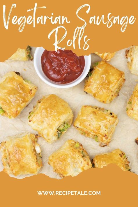 Delight your taste buds with these savory vegetarian sausage rolls that are packed with flavorful plant-based ingredients. Perfect for a quick snack or party appetizer, these rolls are a delicious and satisfying alternative to traditional sausage rolls. #VegetarianSausageRolls #PlantBasedEats #HealthySnacking #MeatlessMonday Vegetarian Sausage Rolls, Best Appetizers Ever, Vegan Sausage Rolls, Veggie Rolls, Vegetarian Snack, Vegetarian Sausages, Side Dishes Recipes, Vegan Sausage, Quick Snack