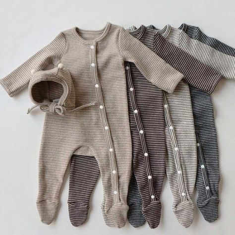 Winter Outfits For Girls, Cotton Romper, Romper Outfit, Girls Blouse, Striped Rompers, Baby Newborn, Baby Outfits, Boys Long Sleeve, Cotton Baby