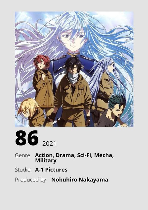 86 Anime, Poster Information, Anime Minimalist Poster, Eighty Six, Anime Suggestions, Film Anime, Poster Anime, Anime Watch, Anime Titles