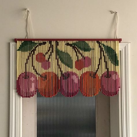 Beaded Cherry, Room Things, Rooms Ideas, Beaded Curtains, Apartment Inspiration, Dream Decor, Dream House Decor, Apartment Ideas, Aesthetic Room Decor